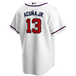 Youth Nike Ronald Acuna Jr. White Atlanta Braves Home 2020 Replica Player  Jersey