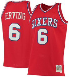Julius Erving Jersey - Red Philadelphia 76ers Swingman Adult