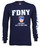 FDNY Full Chest And Sleeve LS Tee - Navy photo