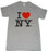 Grey I Love NY Tee Shirt alt photo