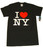 Black I Love NY Tee Shirt alt image photo