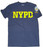 NYPD Yellow Print Patch on Sleeve Navy Tee photo
