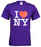 Purple I Love NY Tee Shirt photo