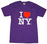 Purple I Love NY Tee Shirt photo