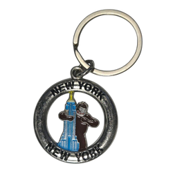 King Kong Cutout Mini Metal Keyring