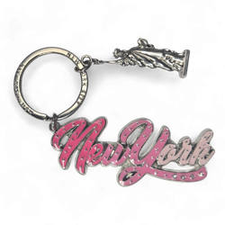 Submark Key Ring New York Signature Enamel Keyring - Pink