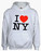 I Love NY White Hooded Sweatshirt photo
