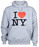 I Love NY Ash Hooded Sweatshirt photo