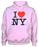 I Love NY Pink Hooded Sweatshirt photo