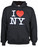I Love NY Black Hooded Sweatshirt photo
