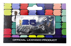 FIFA World Cup 2026 Metallic License Plate Magnet | Official FIFA
