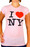 Pink I Love NY Fitted Tee Shirt photo