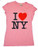 Pink I Love NY Fitted Tee Shirt alt image 2 photo
