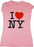 Pink I Love NY Fitted Tee Shirt alt image 1 photo