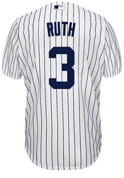 Men's Nike Babe Ruth New York Yankees Cooperstown Collection Navy Pinstripe  Jersey