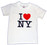 I Love NY Classic White Kids Tee - flat photo