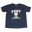 FDNY w/Shield Full Chest Navy Kids Tee - flat photo