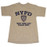 NYPD with shield Full Chest Ash Kids Tee - flat photo