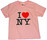 I Love NY "Classic" Pink Kids Tee - flat photo