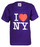 I Love NY "Classic" Purple Kids Tee photo