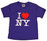 I Love NY "Classic" Purple Kids Tee size XS photo