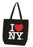 I Love NY Black Canvas Tote Bag photo