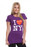 Purple I Love NY Fitted Tee Shirt on model photo
