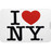 I Love NY White Mouse Pad photo