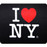 I Love NY Black Mouse Pad photo