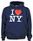 I Love NY Navy Hooded Sweatshirt photo