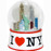 I Love NY White 65mm Snowglobe - old pic photo