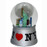 I Love NY Silver 45mm Snowglobe - old image photo