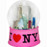 I Love NY Pink 65mm Snowglobe - old pic photo