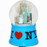 I Love NY Blue 45mm Snowglobe old image photo