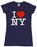 Navy I Love NY Fitted Tee Shirt alt image photo