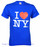 Royal Blue I Love NY Tee Shirt photo