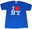 Royal Blue I Love NY Tee Shirt flat photo