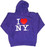 I Love NY Purple Embroidered Sweatshirt - alt image photo