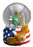 NYC Skyline with Eagle 65mm Snowglobe - W WTC photo