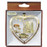 NYC Icons In Heart Gold Foil Ornament photo