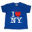 I Love NY Royal Blue Youth T-Shirt - flat photo
