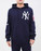 NY Yankees Embroidered Logo Navy Hooded Sweatshirt photo