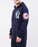 NY Yankees Embroidered Logo Navy Hooded Sweatshirt - left sleeve photo