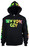 New York "Retro" Black Hooded Sweatshirt - hood view photo