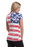 American Flag Ladies Fitted Tee - back photo