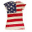 American Flag Ladies Fitted Tee - flat photo