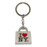 I Love NY Shopping Bag Metal Keyring photo