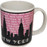 NY Grey Skyline Pink Shaded 11oz Mug photo