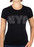 Big NYC Rhinestone Ladies Fitted Tee photo