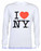 I Love NY Long Sleeve T-Shirt in White photo